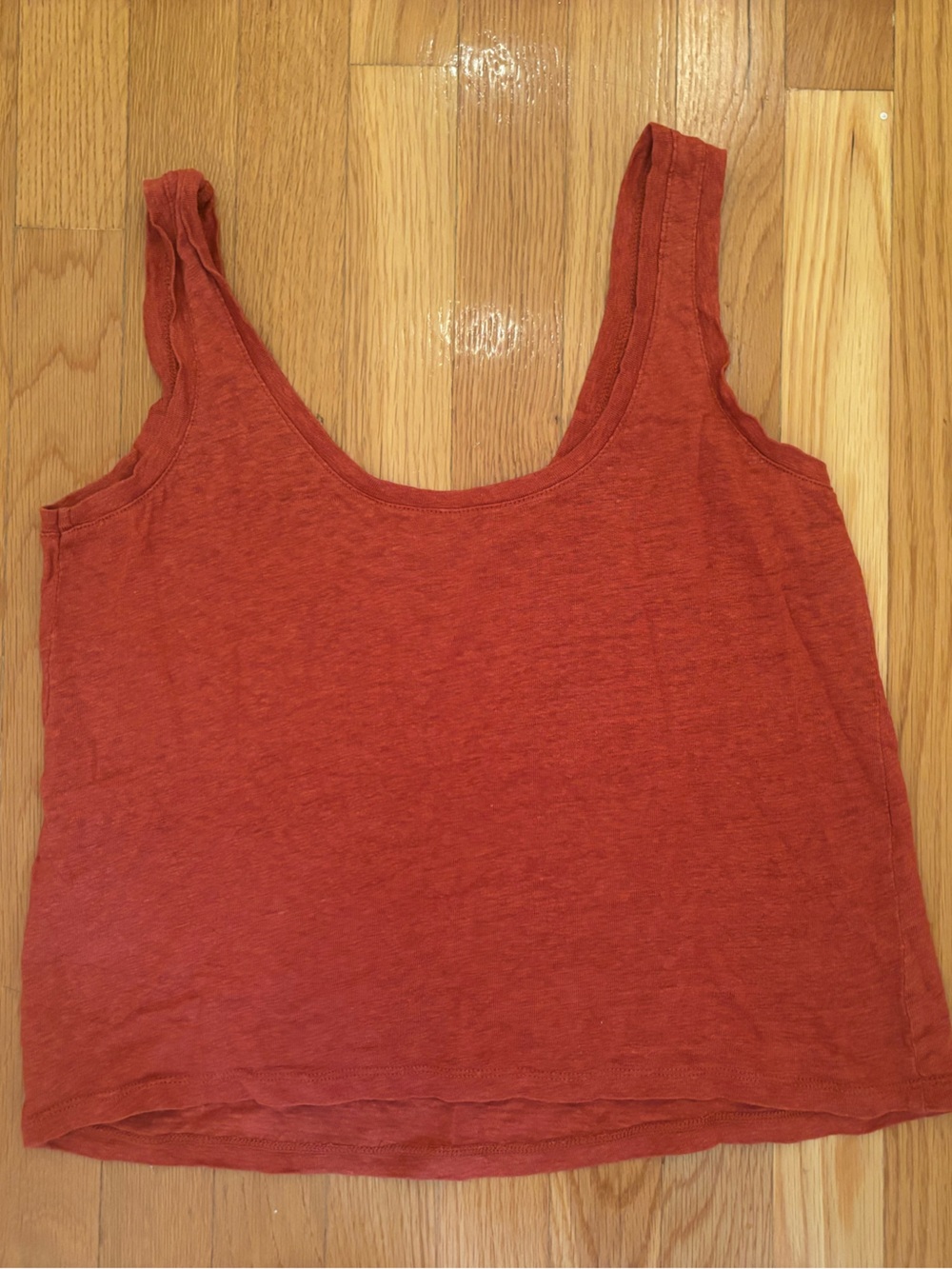 Boden women’s Rust Orange Sleeveless Linen Tank size small